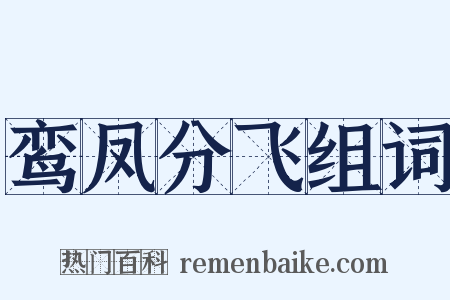 鸾凤分飞组词是什么意思的图片